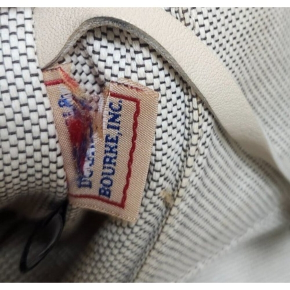 Dooney & Bourke Pebble Leather Satchel Tote Bag Cream Ivory Shoulder Purse - Picture 10 of 16